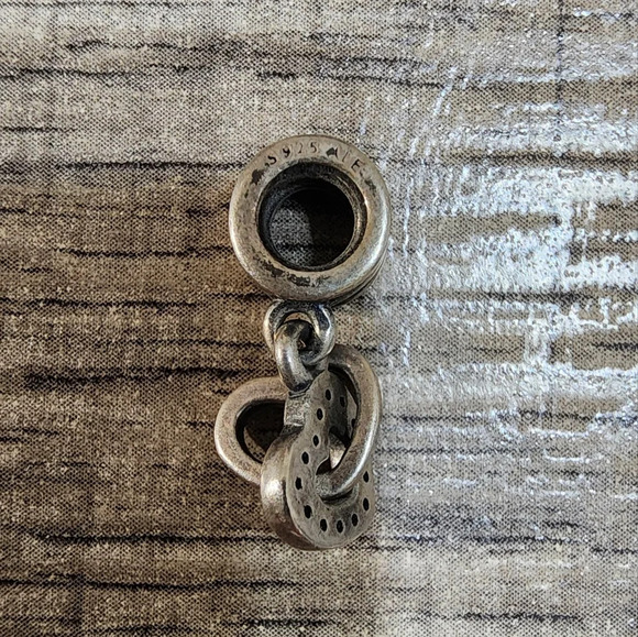 Pandora Interlocking Hearts Dangle Charm - Picture 6 of 7